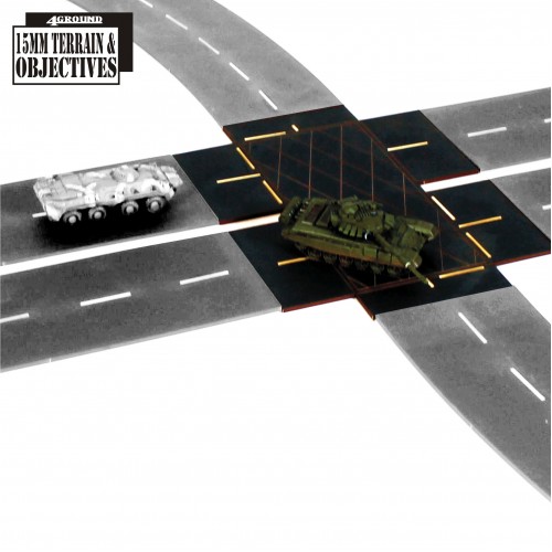 4Ground Miniatures: 15mm: Terrain: Carriage Way Cross Roads 