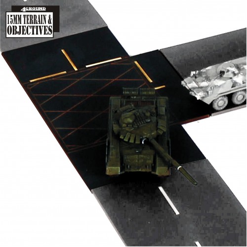 4Ground Miniatures: 15mm: Terrain: Carriage Way T-Junctions 