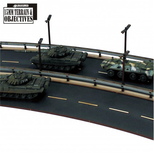 4Ground Miniatures: 15mm Terrain: Curved Reservations 
