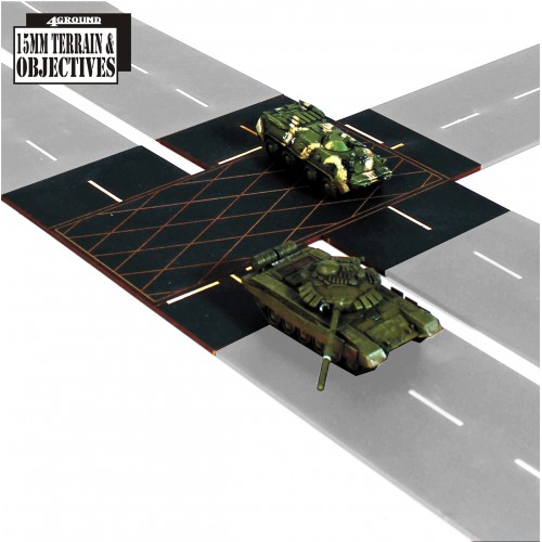 4Ground Miniatures: 15mm: Terrain: Carriage Way T-Junction 