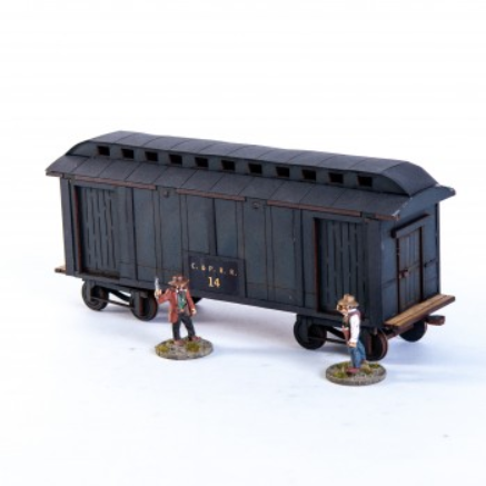 4Ground Miniatures: 28mm American Legends: 19th C. American Baggage Car (Black) 