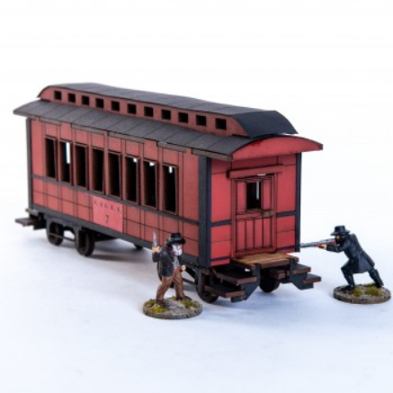 4Ground Miniatures: 28mm American Legends: 19th C. American Passender Car (Red) 