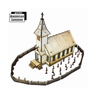 4Ground Miniatures: 28mm: American Legends/Dead Mans Hand: Rev. Johnsons Church Collection  