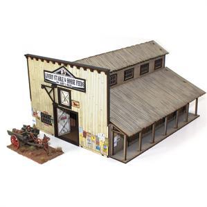 4Ground Miniatures: 28mm Dead Mans Hand: Millers Livery Stable 