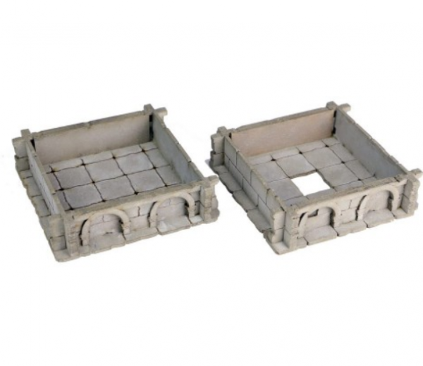 4Ground Miniatures: 28mm: Frozen City Ruins: Half-level Supporting Walls 