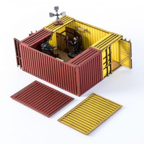 4Ground Miniatures: 28mm: 2X Damaged Containers A (Option 2) 