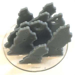4Ground Miniatures: Tokens & Templates: 4 Diameter Smoke Markers (Grey) 