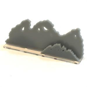 4Ground Miniatures: Tokens & Templates: 6 Linear Smoke Markers (Grey) 