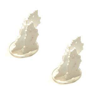 4Ground Miniatures: Tokens & Templates: 2 Diameter Smoke Markers (White) 