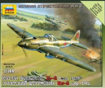 Zvezda Military 1/144 Scale: Soviet Stormovik IL-2 (mod 1941) 