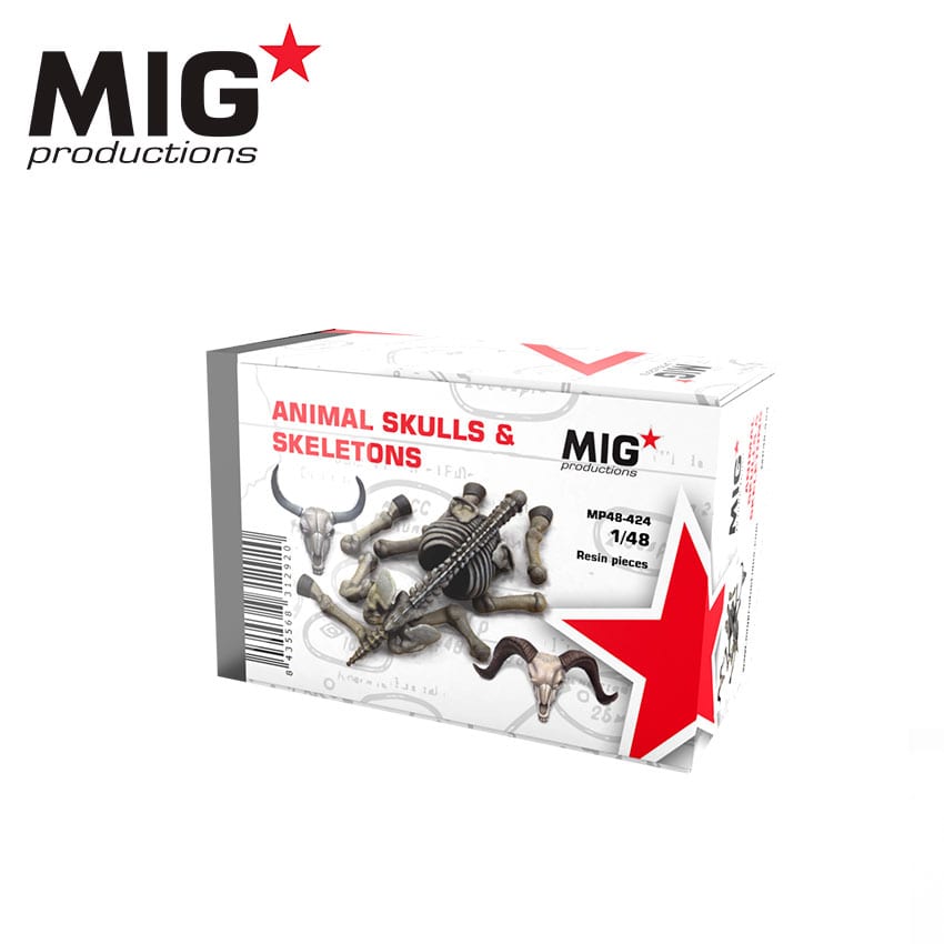 AK Interactive 1/48 Animal Skulls & Skeletons Plastic Model Kit 