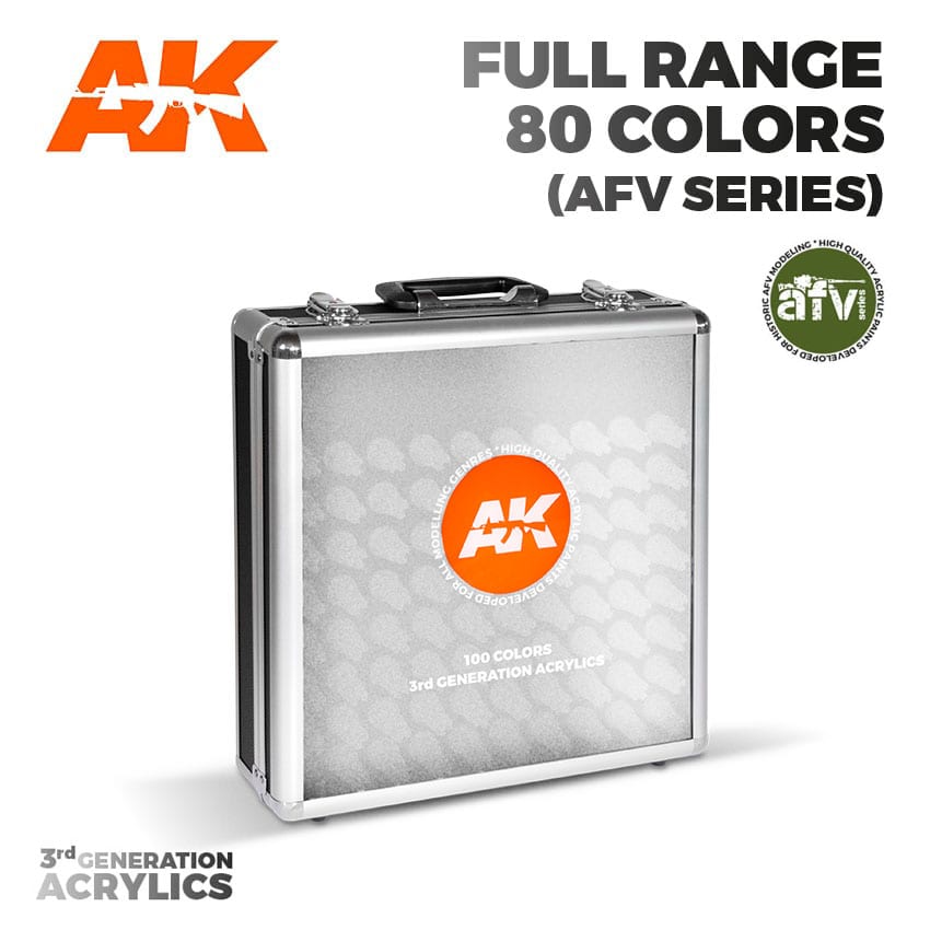AK-Interactive 3G Series: 3G Acrylics Briefcase (80 Colours Full AFV Range) 