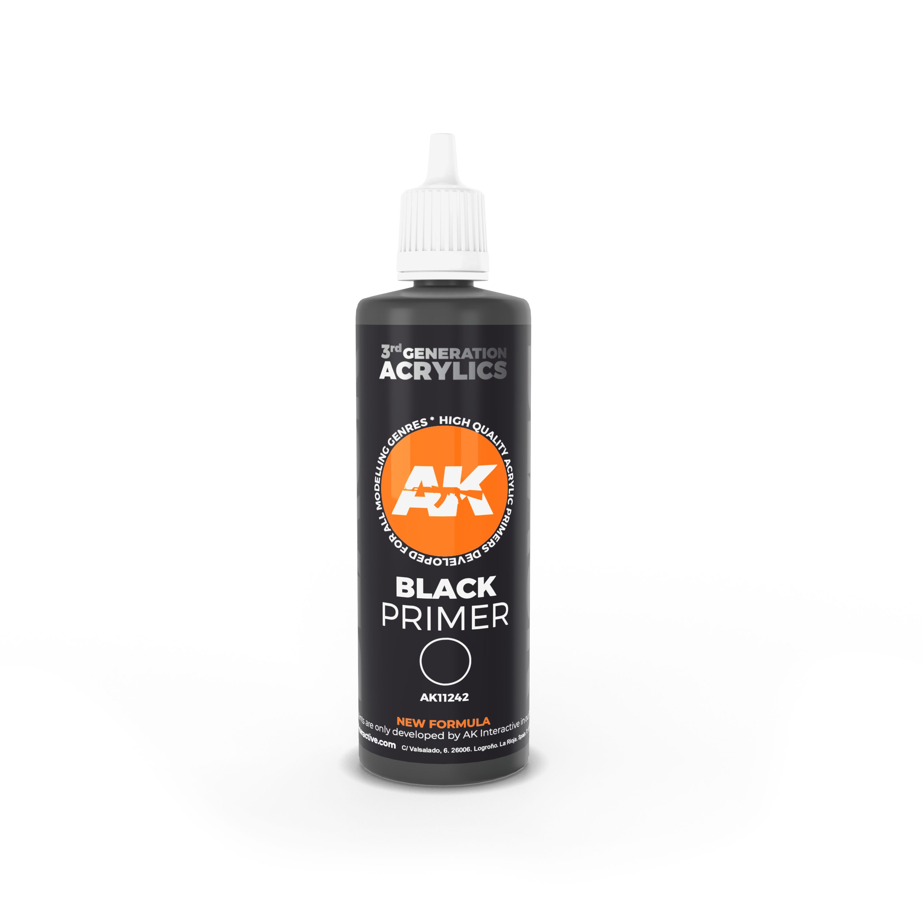 AK-Interactive 3rd Gen Paints: Black Primer (100 ml) 