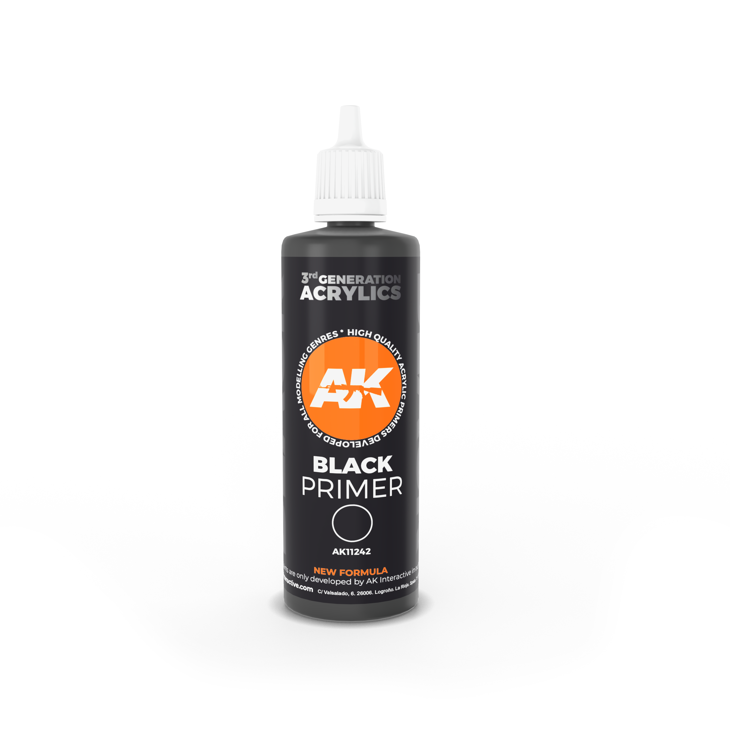 AK-Interactive 3rd Gen Paints: Black Primer (100 ml) 
