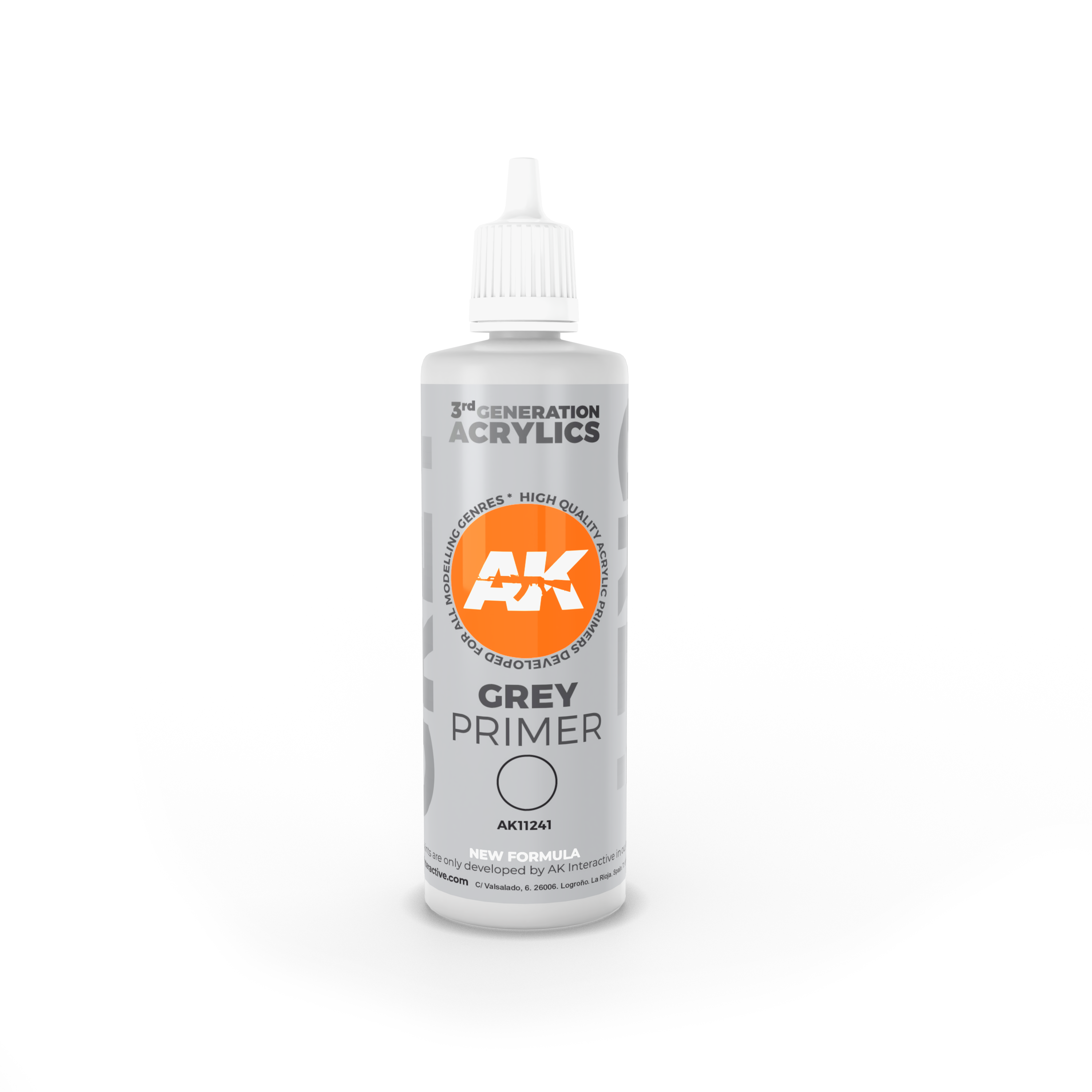 AK-Interactive 3rd Gen Paints: Grey Primer (100 ml) 