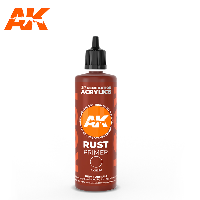 AK-Interactive 3rd Gen Paints: Rust Primer (100 ml) 
