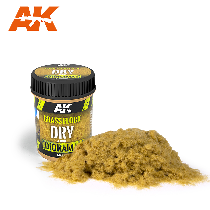 AK-Interactive Acrylic Diorama Series: Grass Flock 2mm DRY 