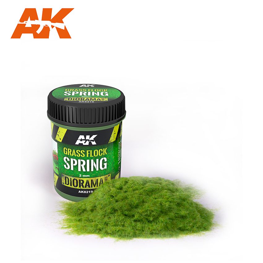 AK-Interactive Acrylic Diorama Series: Grass Flock 2mm SPRING 