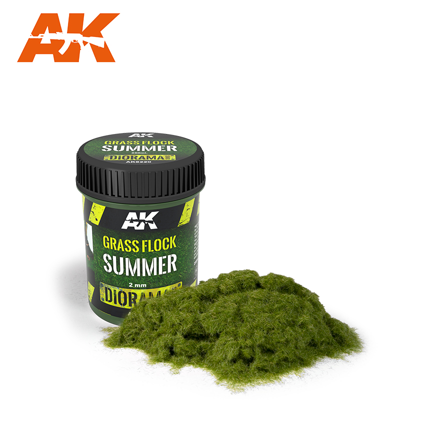 AK-Interactive Acrylic Diorama Series: Grass Flock 2mm SUMMER 