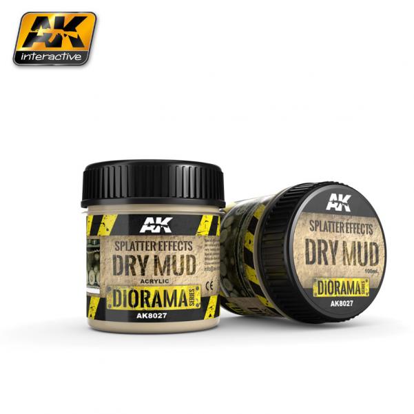AK-Interactive Acrylic Diorama Series: Splatter Effects Dry Mud 