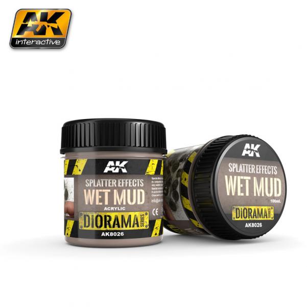 AK-Interactive Acrylic Diorama Series: Splatter Effects Wet Mud 