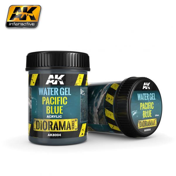 AK-Interactive Acrylic Diorama Series: Water Gel Pacific Blue 