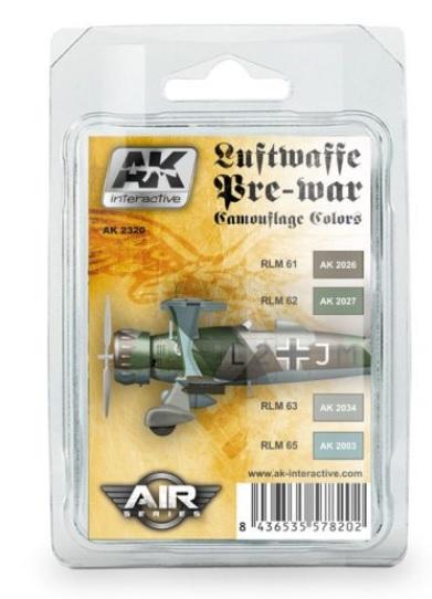 AK-Interactive Air Series Set: LUFTWAFFE PRE-WAR CAMOUFLAGE COLORS 