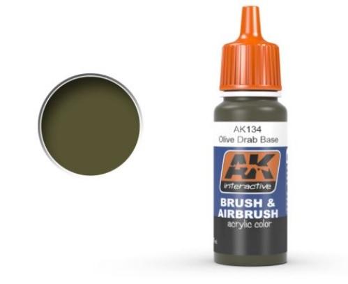 AK-Interactive Akrylics: OLIVE DRAB BASE 