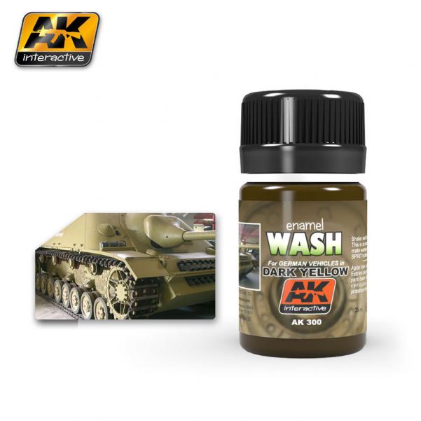AK-Interactive Enamel Washes: For German Vehicles in Dark Yellow 