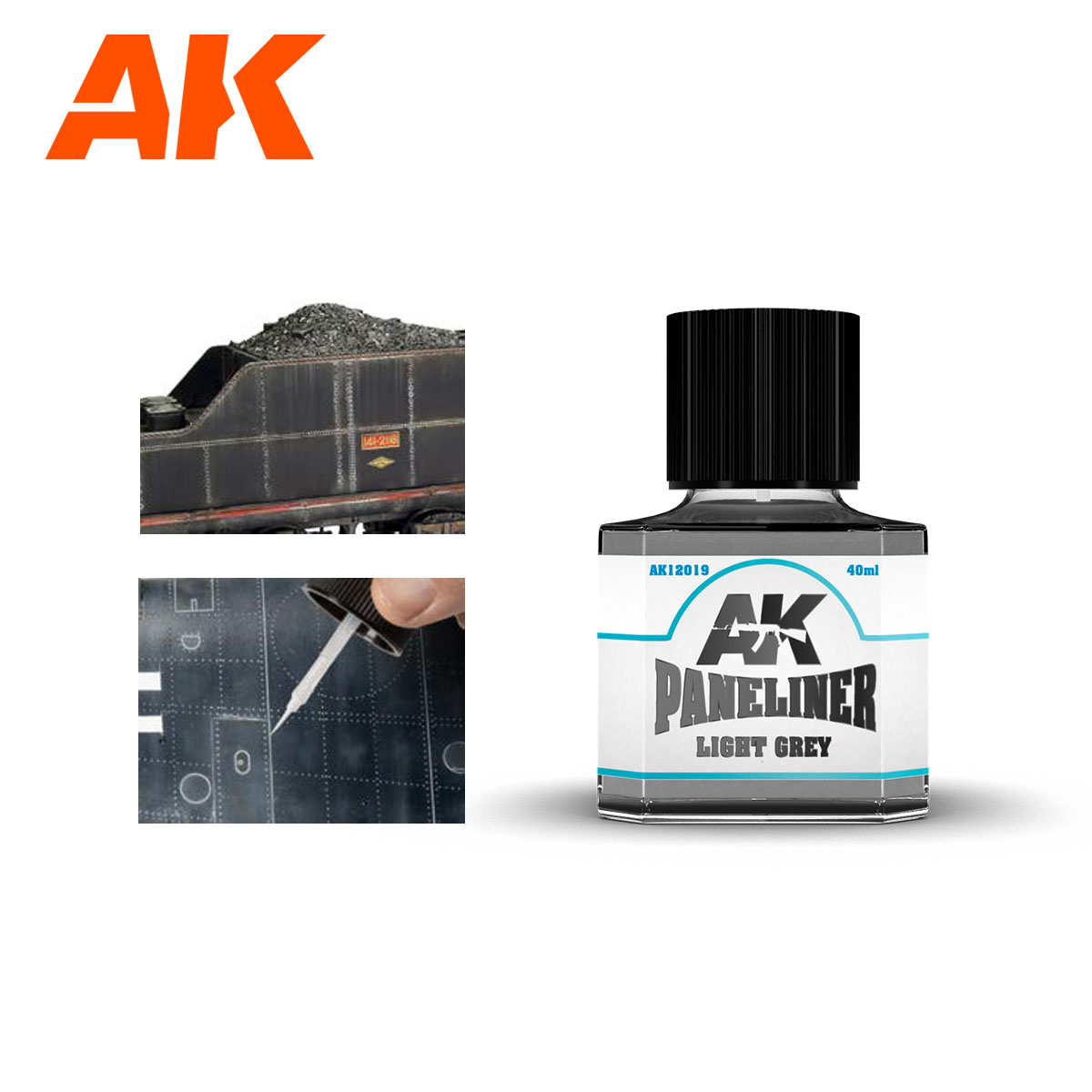 AK Interactive Light Grey Paneliner 
