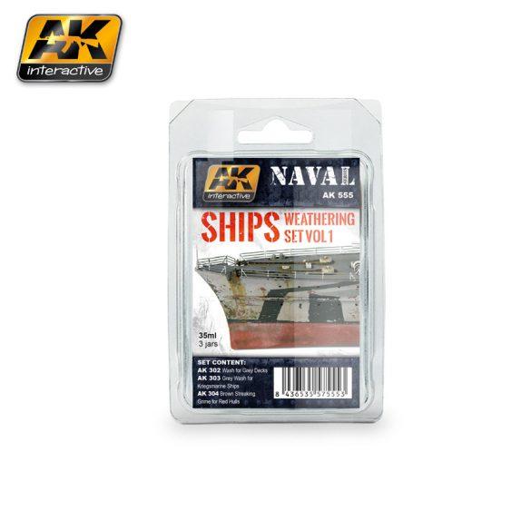 AK-Interactive Naval Set: Ships Weathering Set Vol 1 