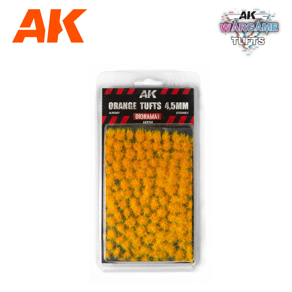 AK Interactive Orange & Yellow Wargame Tufts 4.5mm 
