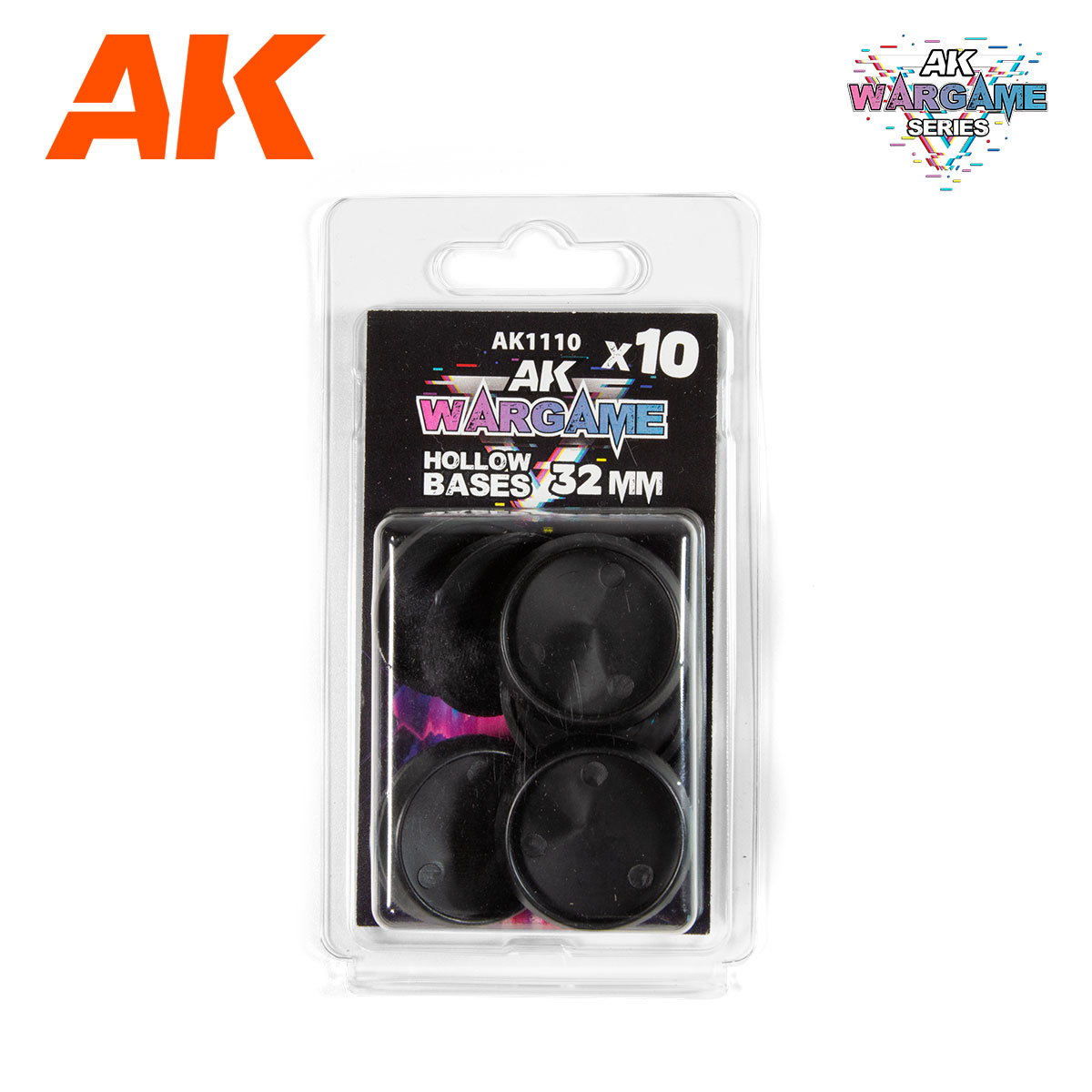 AK Interactive: Plastic Wargame Bases: Hollow Base 32mm (10 Units) 