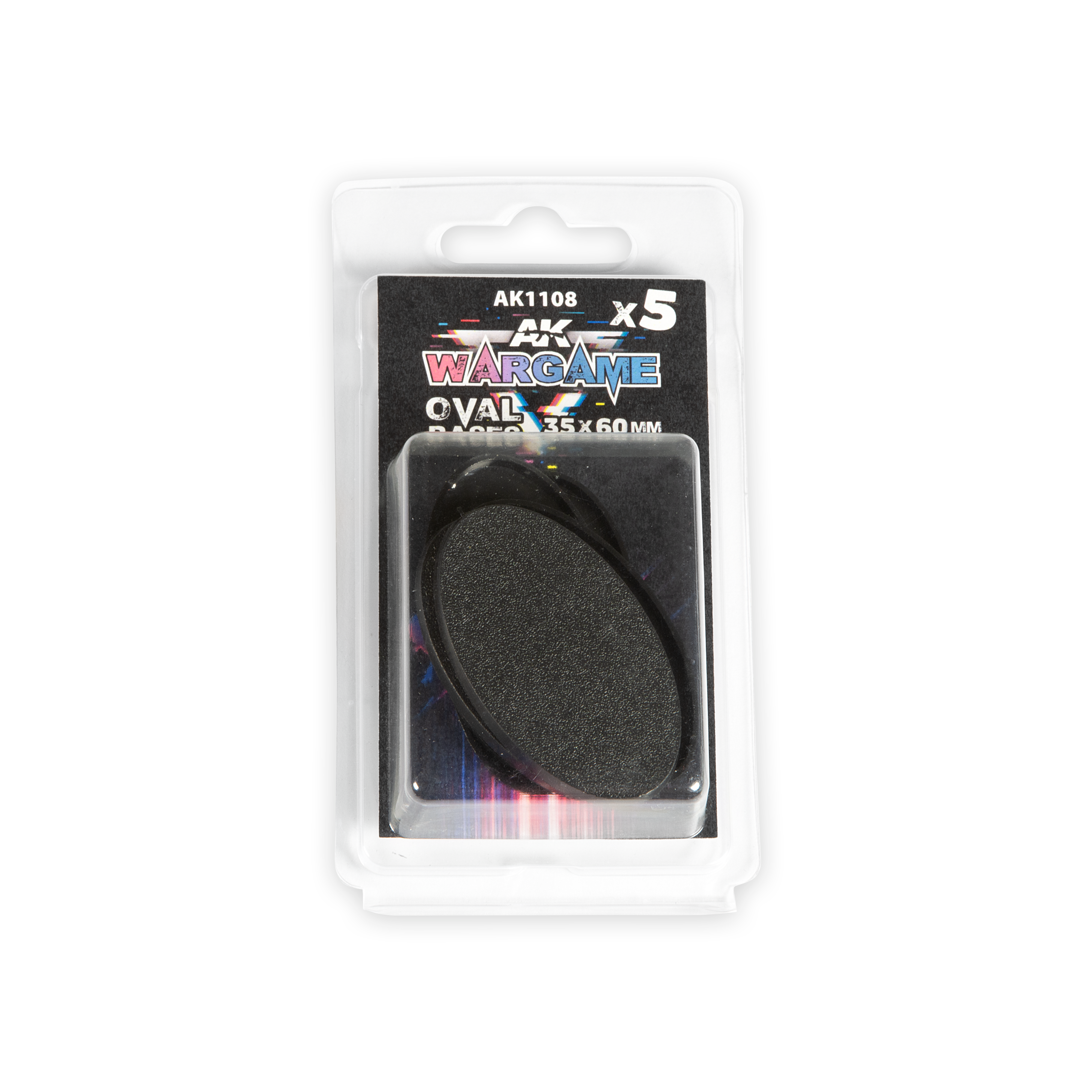 AK Interactive: Plastic Wargame Bases - Oval Base 35X60mm (5) 