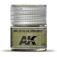 AK-Interactive Real Colors RC038: BSC Nº28 Silver Grey 
