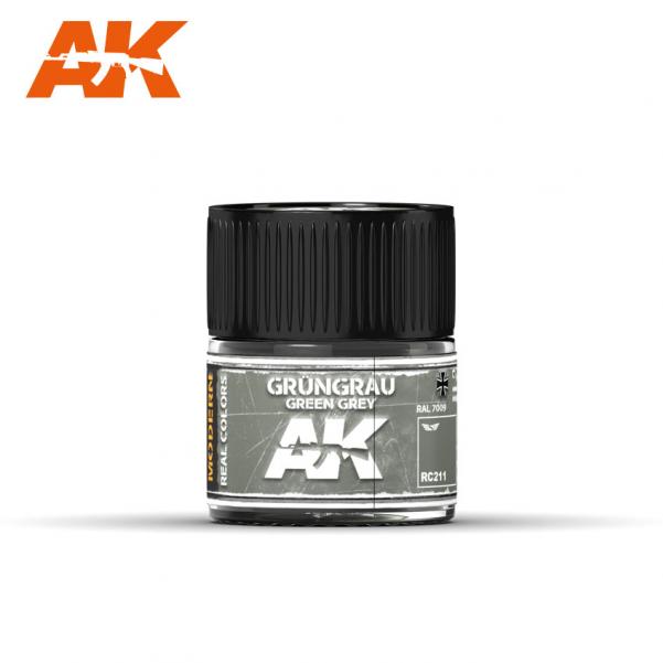 AK-Interactive Real Colors RC211: Grüngrau-Green Grey RAL 7009 (MODERN) 