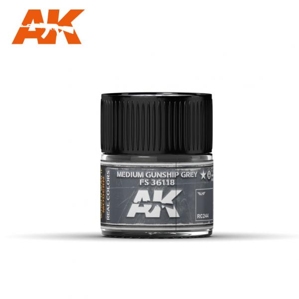 AK-Interactive Real Colors RC244:  Medium Gunship Grey FS 36118 