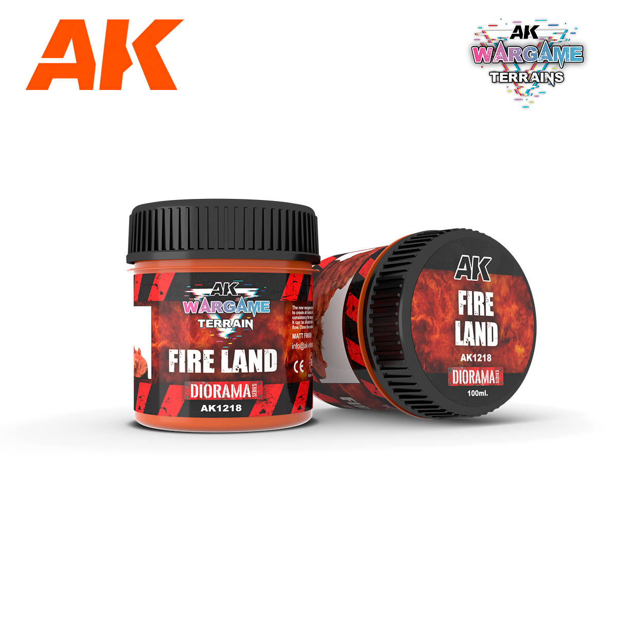 AK Wargame Terrain: Fire Land - 100ml (Acrylic) 