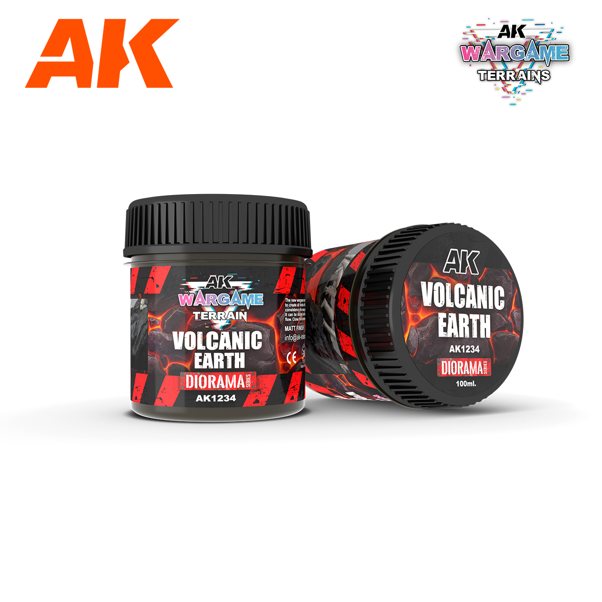 AK Wargame Terrain: Volcanic Earth - 100ml (Acrylic) 