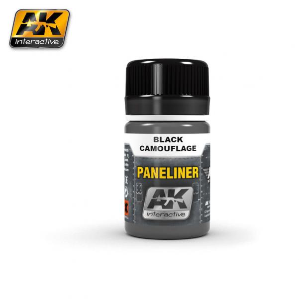 AK-Interactive Weathering Effects: Paneliner- Black Camouflage 