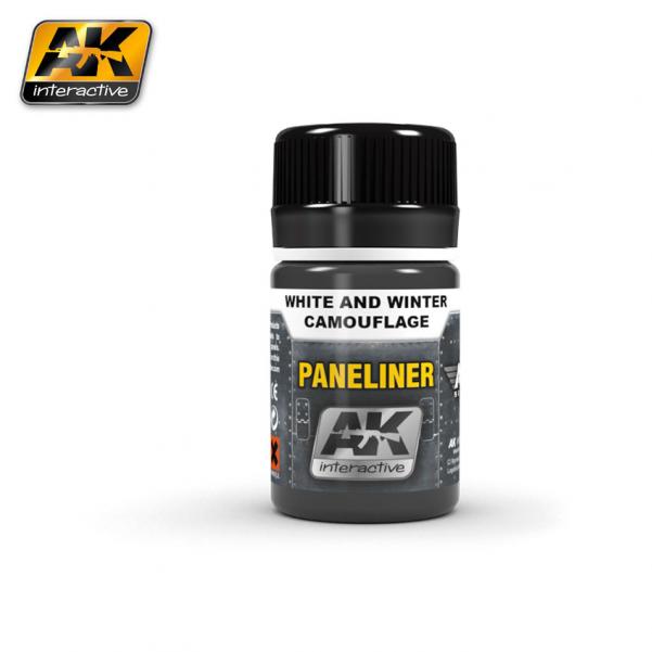 AK-Interactive Weathering Effects: Paneliner- White And Winter Camouflage 