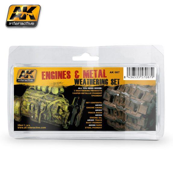 AK-Interactive Weathering Set: ENGINES AND METAL 