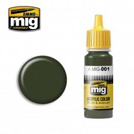 AMMO Acrylic Paint 001: RAL 6003 Olivgrun Opt1 