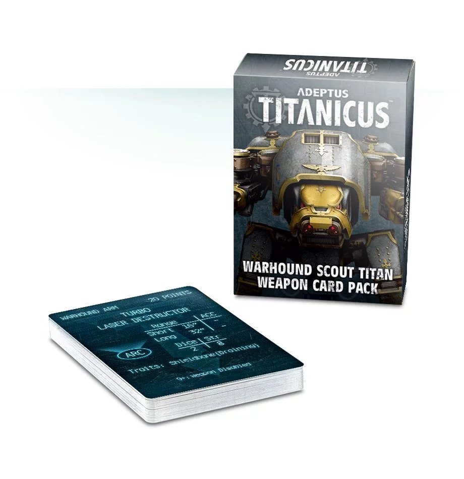 Adeptus Titanicus Warhound Scout Titan Weapon Card Pack 