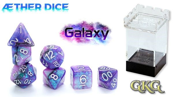 Aether Dice: 7 Piece Set: GALAXY 
