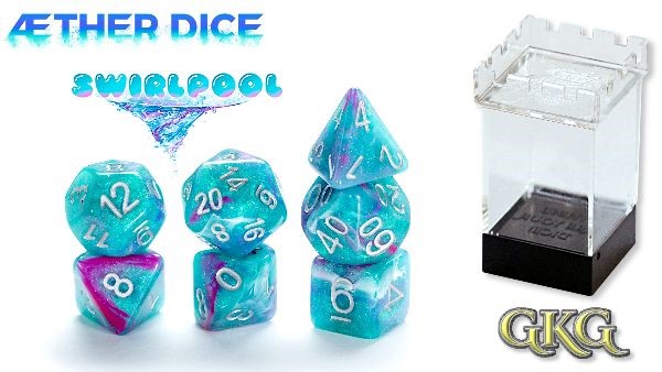 Aether Dice: 7 Piece Set: SWIRLPOOL 