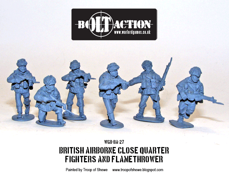 Bolt Action: British: Airborne Close Quarter Fighters and Flamethrower 