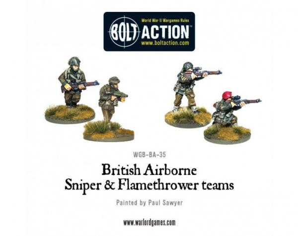 Bolt Action: British: Airborne Flamethrower and Sniper Teams 