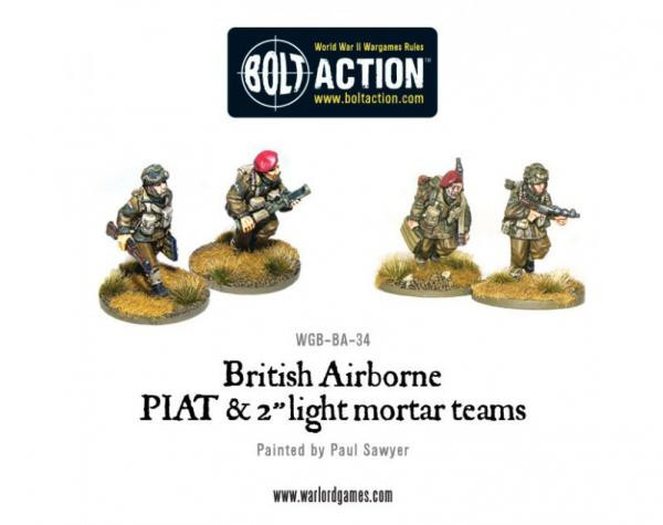 Bolt Action: British: Airborne PIAT and Light Mortar teams 