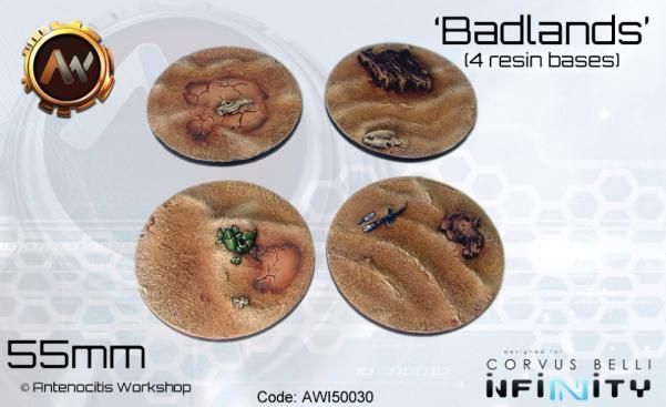 Antenocitis Workshop: Badlands Bases 55mm 